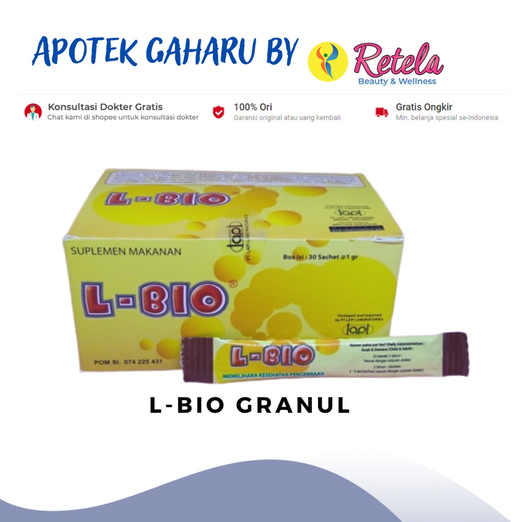Jual L-BIO 1 SACHET @1G | Shopee Indonesia
