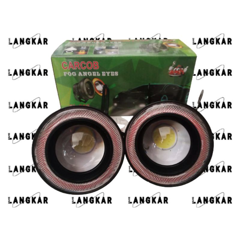 Jual 1Set (L&R) Foglamp LED Angel Eyes 89mm / 3.5 Inci Inch Projector ...