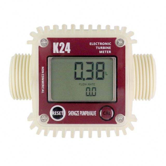 Jual Digital LCD Flow Meter K-24 Turbine Fuel 1 inch for Chemical ...