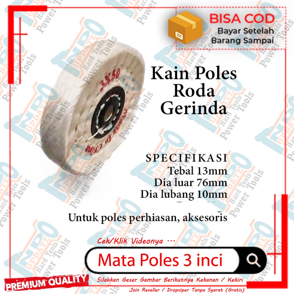 Jual Alas Bantalan Gerinda Kain Poles Batu Duduk Inci Roda Pengilap