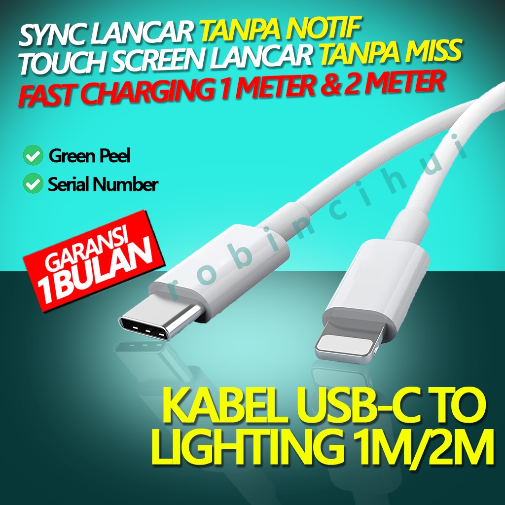 Jual CHARGER FAST CHARGING-USB C To IP (1m/2m) - KABEL IP - KABEL DATA ...