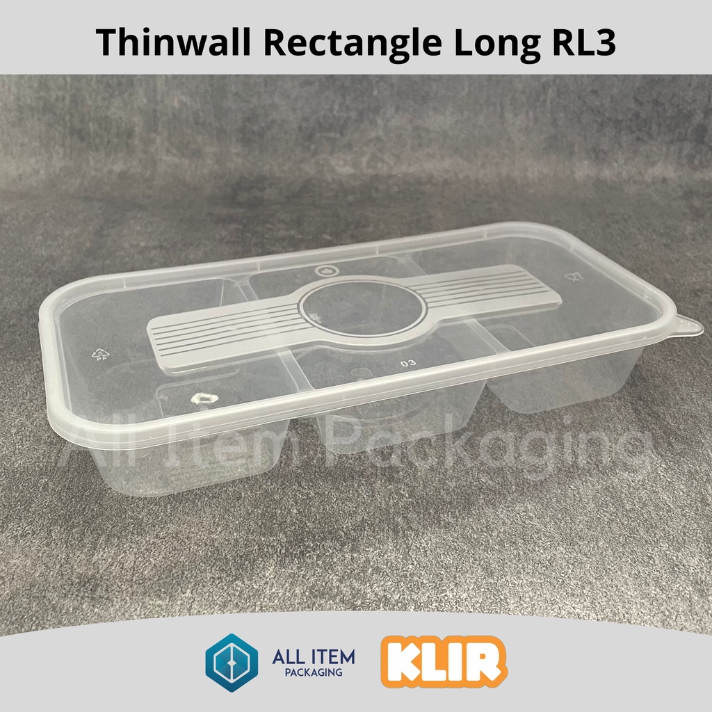 Jual Thinwall Klir Rectangle Long 750ml Rl3 Kotak Makan Plastik 25 Pcs Shopee Indonesia 7205