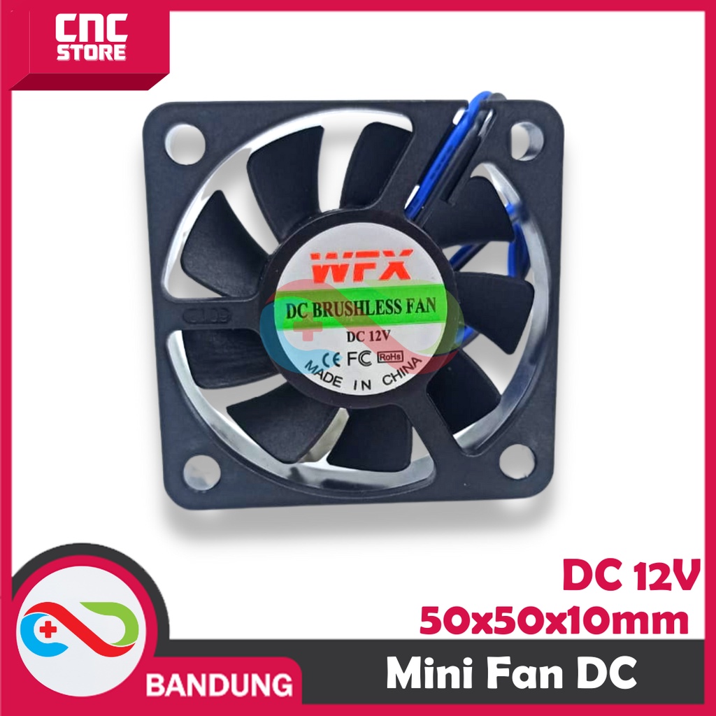 Jual MINI FAN DC BRUSHLESS 12V 5x5x1CM KIPAS PENDINGIN 5CM FAN 12V 5 CM ...