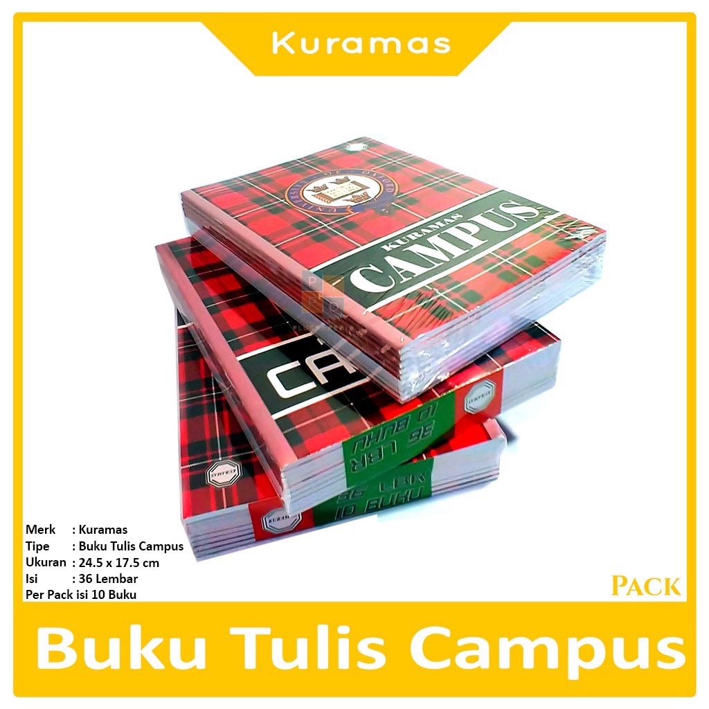 Jual Kuramas Buku Tulis Campus 36 Lembar Pack Shopee Indonesia