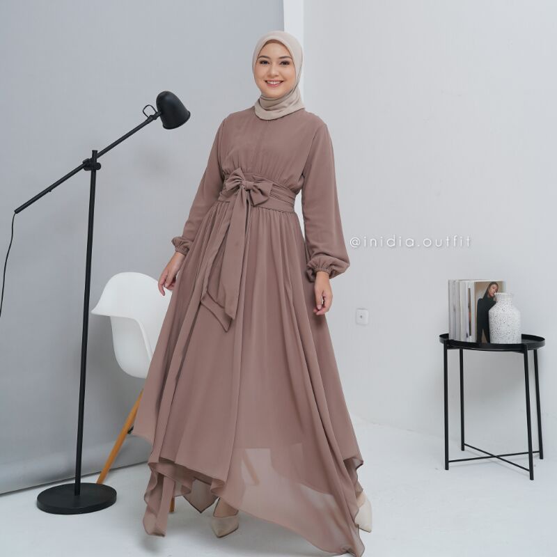Jual ASMAIRA DRESS - Raya Koleksi Gamis Polos Busui Dress Lebaran ...