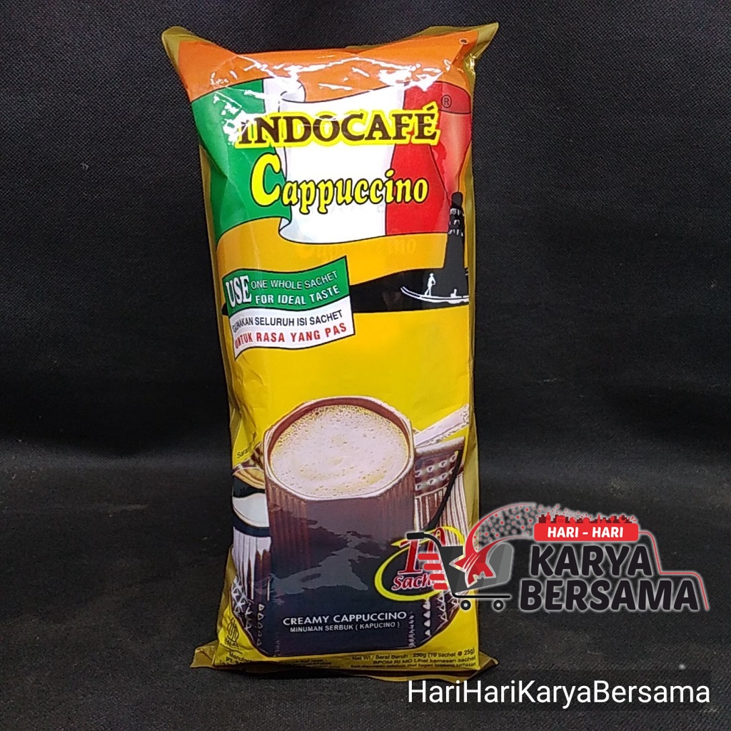 Jual KOPI BUBUK INDOCAFE CAPPUCCINO 10 SACHET X 25GR Shopee