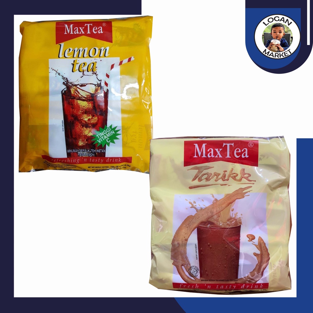 Jual Max Tea Maxtea Teh Tarik Lemon Tea Bag Pack Isi 30 Sachet Shopee Indonesia 3007