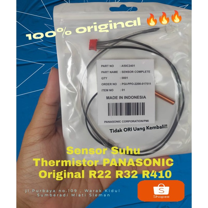Jual Sensor Suhu Thermistor Panasonic AC R22 R32 R410 Original | Shopee ...