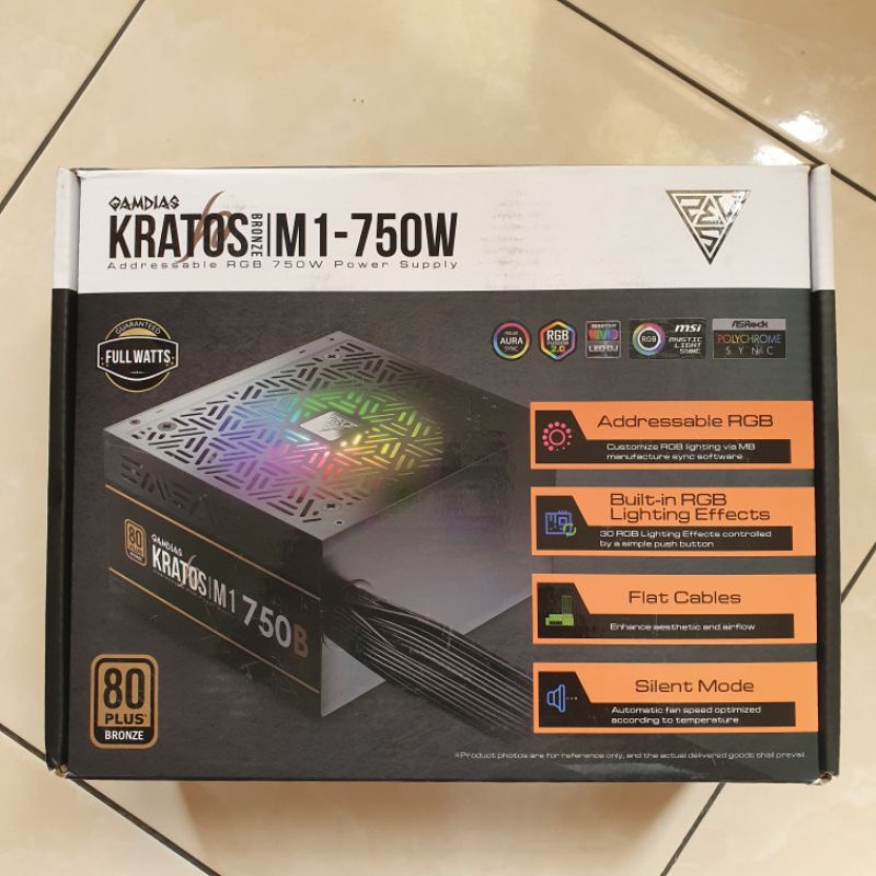 Jual GAMDIAS KRATOS M1750B 750W 80+ Bronze ARGB Sync Power Supply
