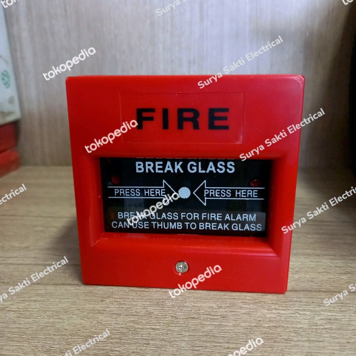 Jual Manual Break Glass Fire Alarm Tanda Kebakaran 220V Ac Shopee