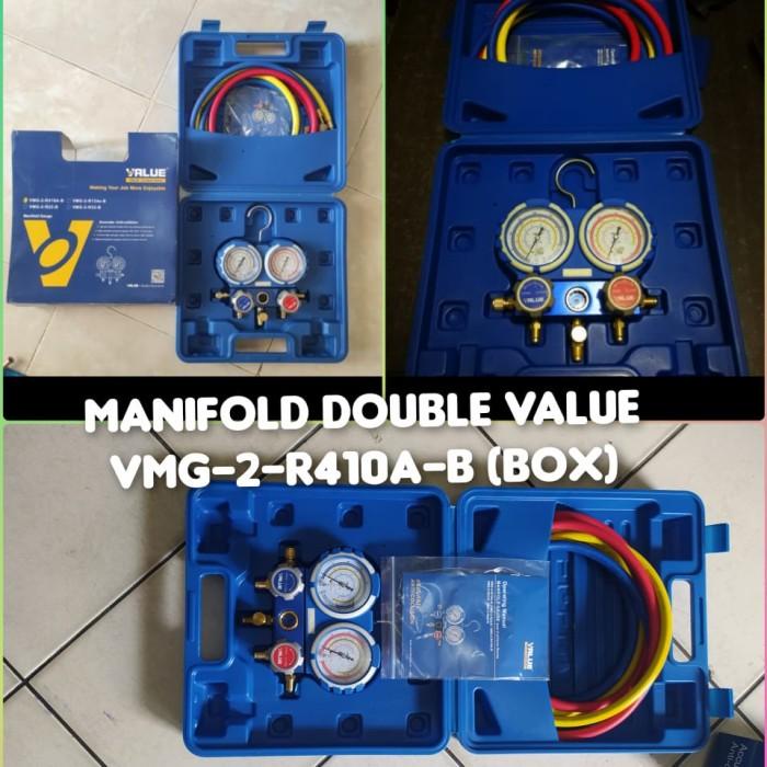 Jual Manifold Double Gauge Merk VALUE Type Product : VMG-2-R410A-B ...