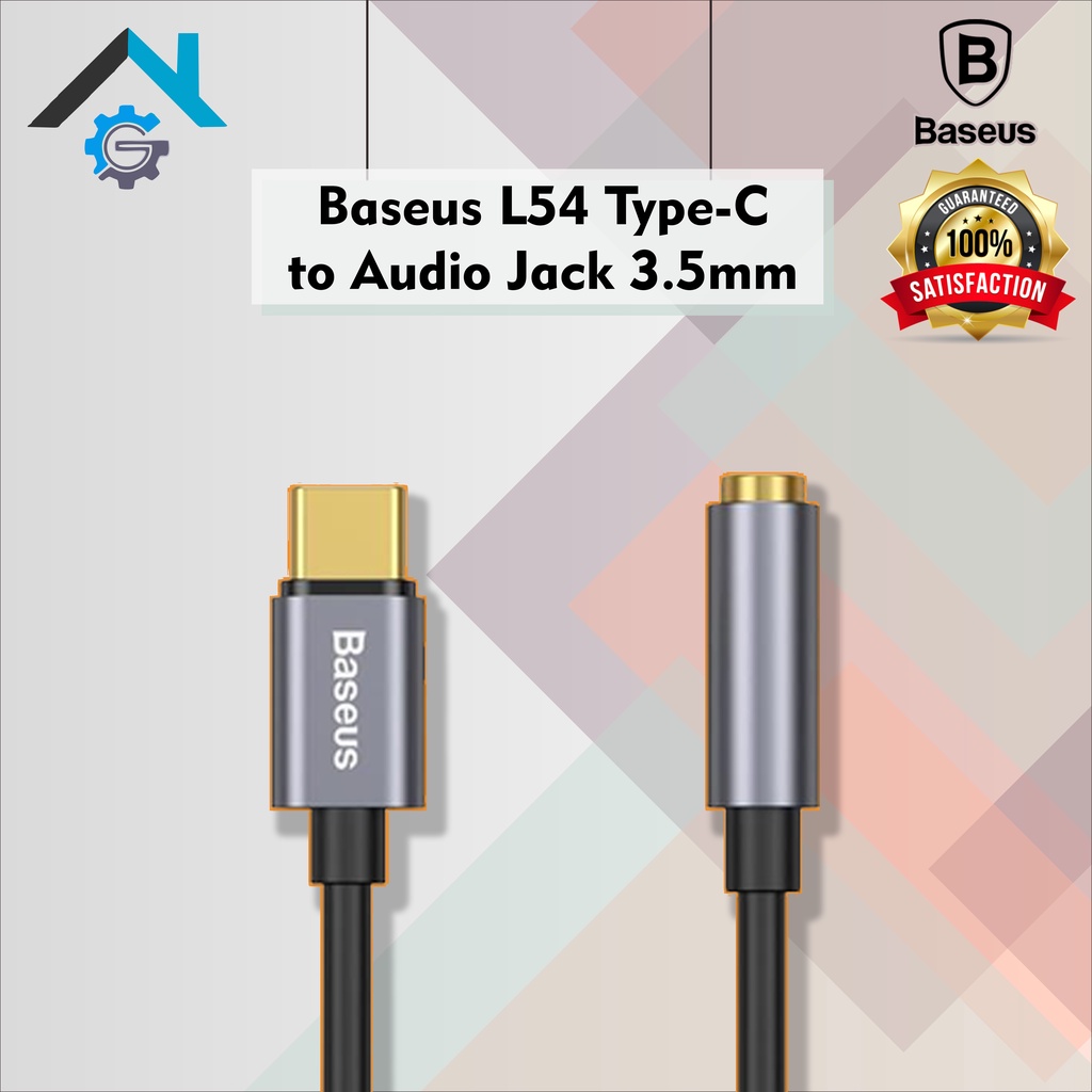 Jual Baseus L54 Jack Audio Type C to 3.5MM AUX Converter Adaptor Tipe C ...