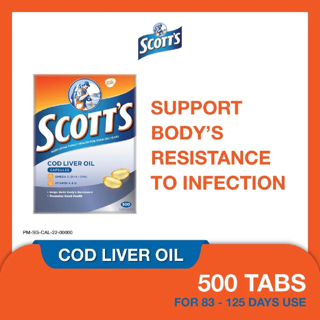 Jual SCOTT'S Cod Liver Oil 500 Kapsul | Shopee Indonesia