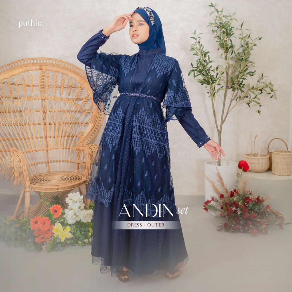 Jual PUTHIC - ANDIN ONE SET|| PRE ORDER || DRESS ONE SET GAUN WISUDA ...