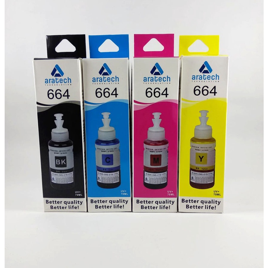 Jual TINTA PRINTER EPSON 664 MEREK ARATECH | Shopee Indonesia