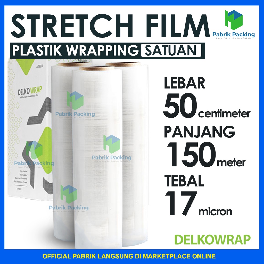 Jual PLASTIK WRAPPING BARANG / STRETCH FILM BENING 50CM X 150M ...