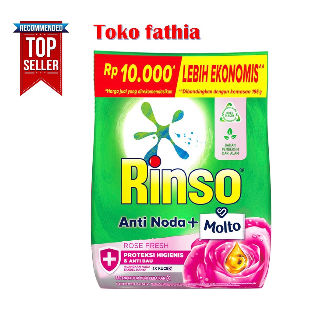 Jual RINSO MOLTO DETERGEN BUBUK CLASSIC FRESH 400 G | Shopee Indonesia