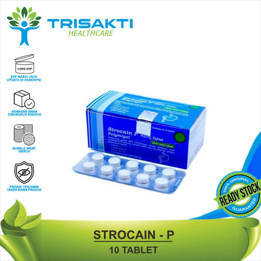 Jual STROCAIN P 1 STRIP ISI 10 TABLET - MENGOBATI MUAL DAN NYERI KARENA ...