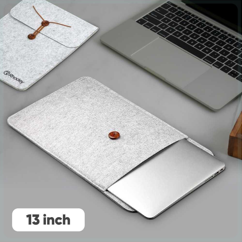 Jual Rhodey Felt Button Style Sleeve Case Laptop Ultrabook - DA58 ...