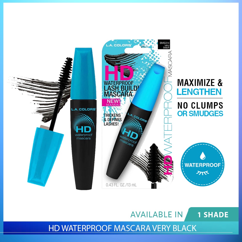 Jual LA Colors HD Waterproof Mascara Very Black -Maskara Tahan Air Dan ...