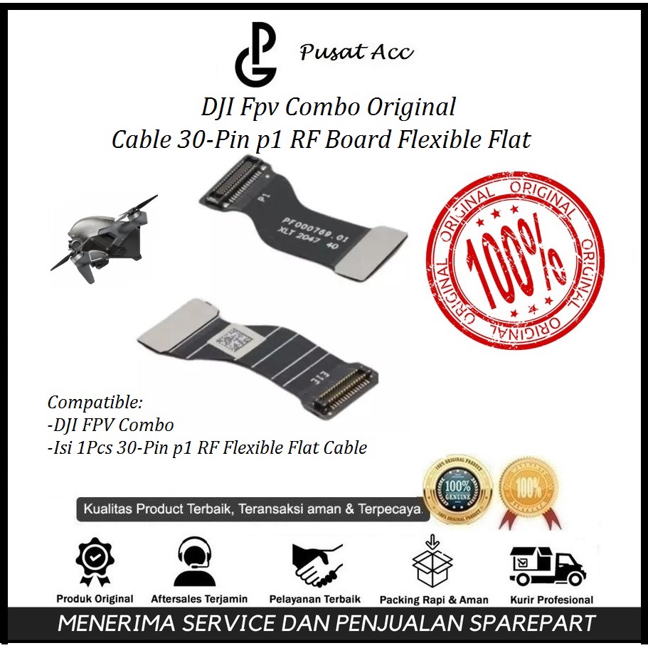 Jual DJI FPV 30-Pin P1 RF Board Flexible Flat Cable Original Fpv Cable ...