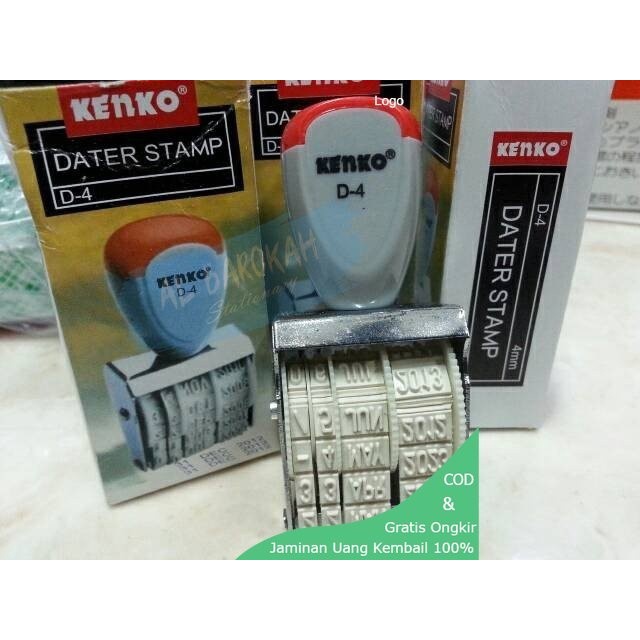 Jual Stempel Tanggal Bulan Tahun 1 Warna Kenko D4 Dater Stamp Shopee