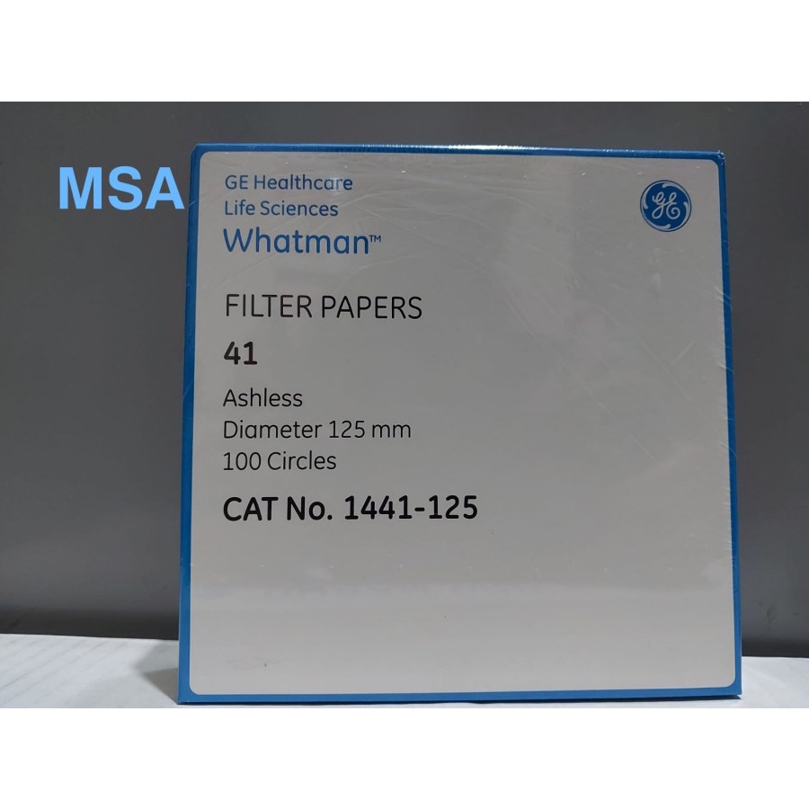 Jual Kertas Saring WHATMAN 1441125 Filter Paper no 41 diameter 125 mm