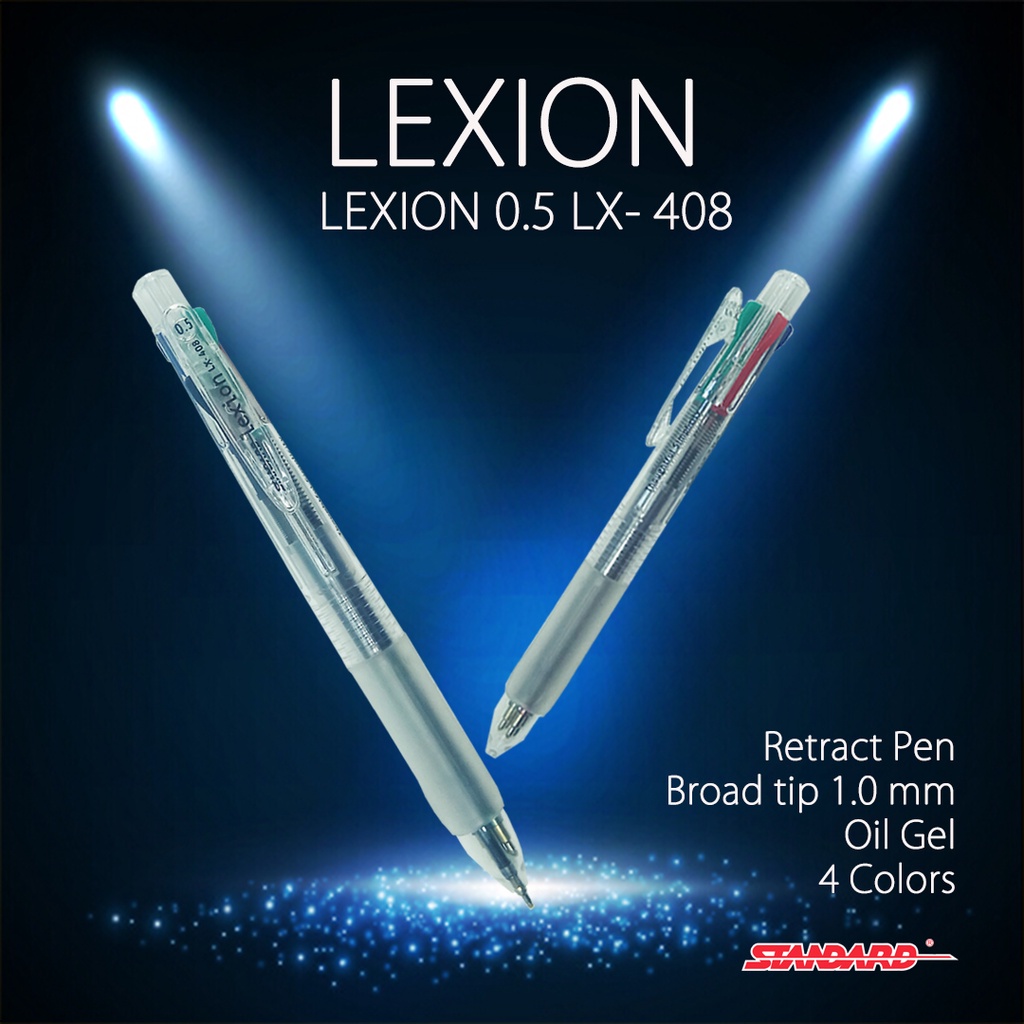 Pulpen Lexion 0.5 LX-408   4 IN 1  ( Alat Tulis / Pen / Ballpoint / Pena ) (4)
