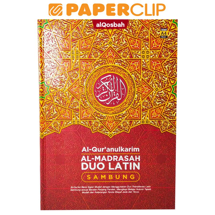 Jual AL-QUR'AN A4 AL-MADRASAH DUO LATIN SAMBUNG (COVER MIX WARNA ...