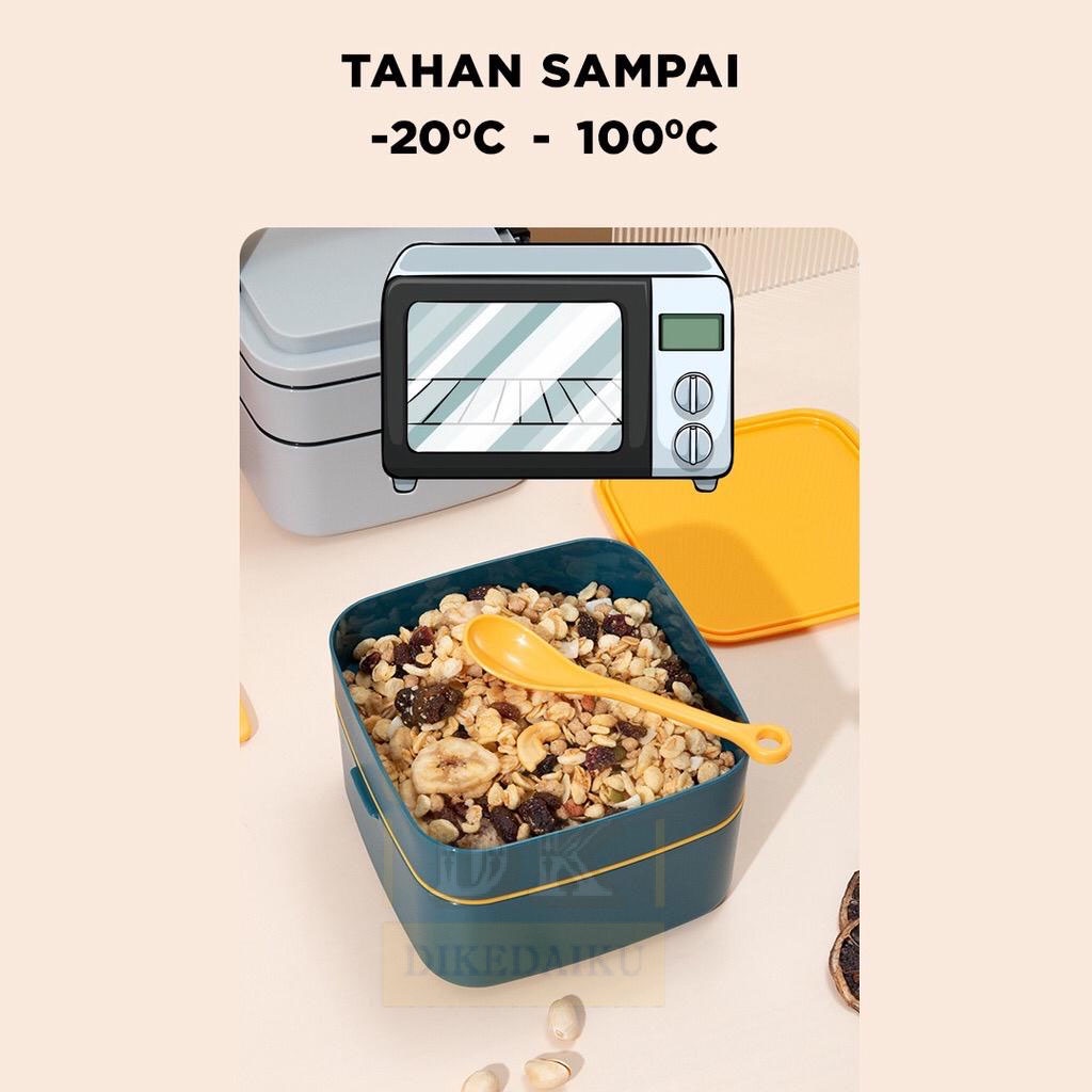 Jual [ 100% TEBAL + FREE SENDOK ] DIKEDAIKU Kotak Tempat Makan 2 ...