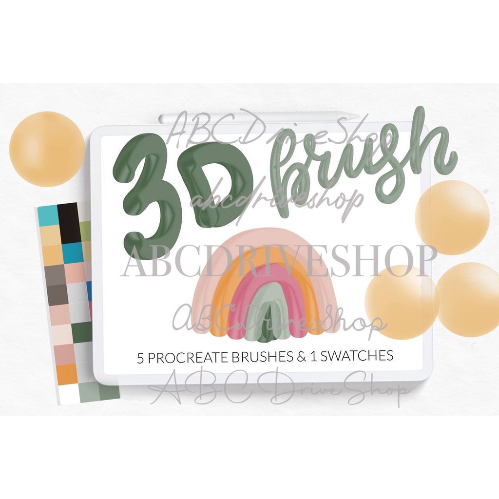 Jual Procreate Brush - 3D Brushes & Retro Color for Procreate | Shopee ...