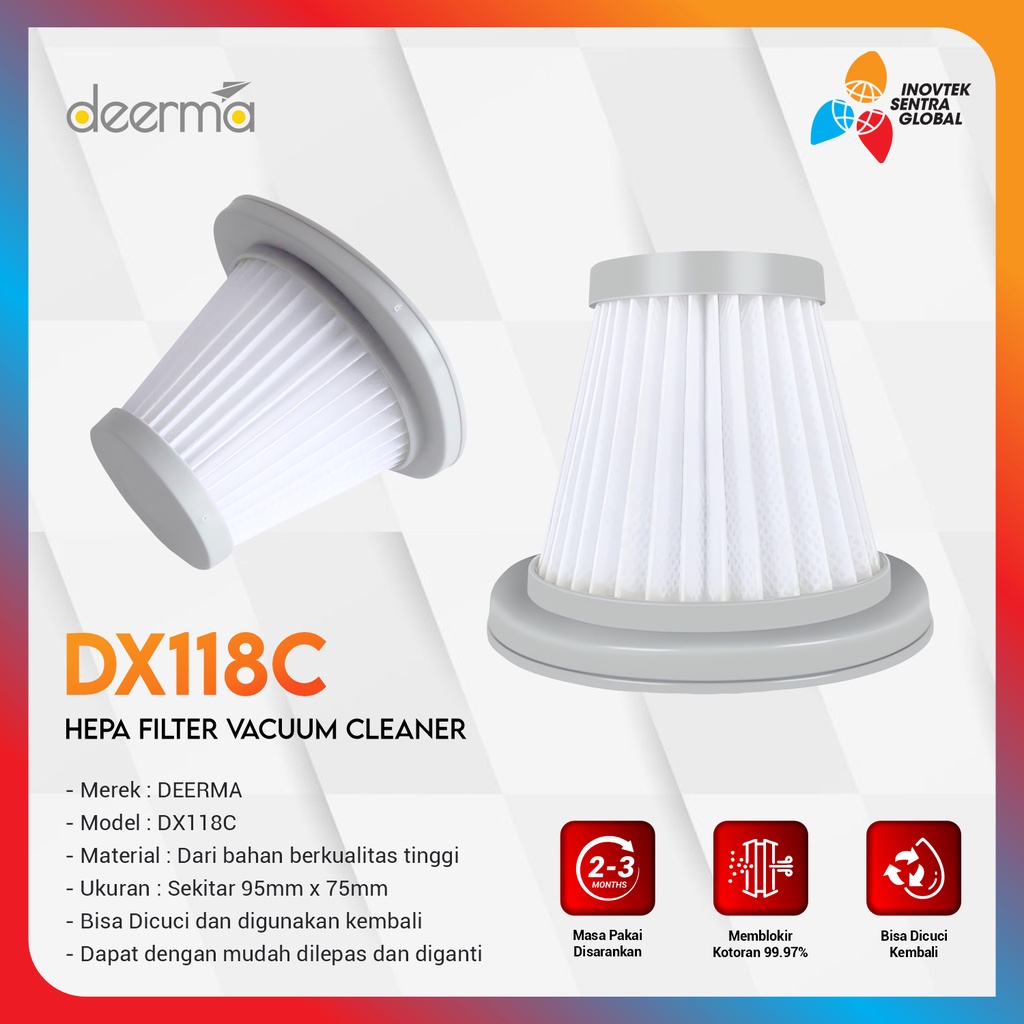 Jual Hepa Filter For Deerma Vacuum Cleaner DX118C | Shopee Indonesia