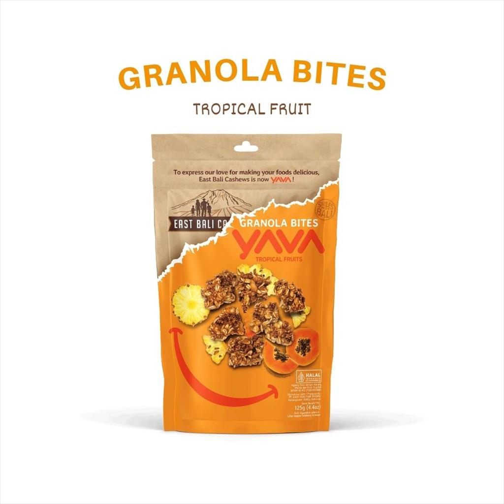 Jual Granola Bites Tropical Fruits 125g Yava East Bali Cashews