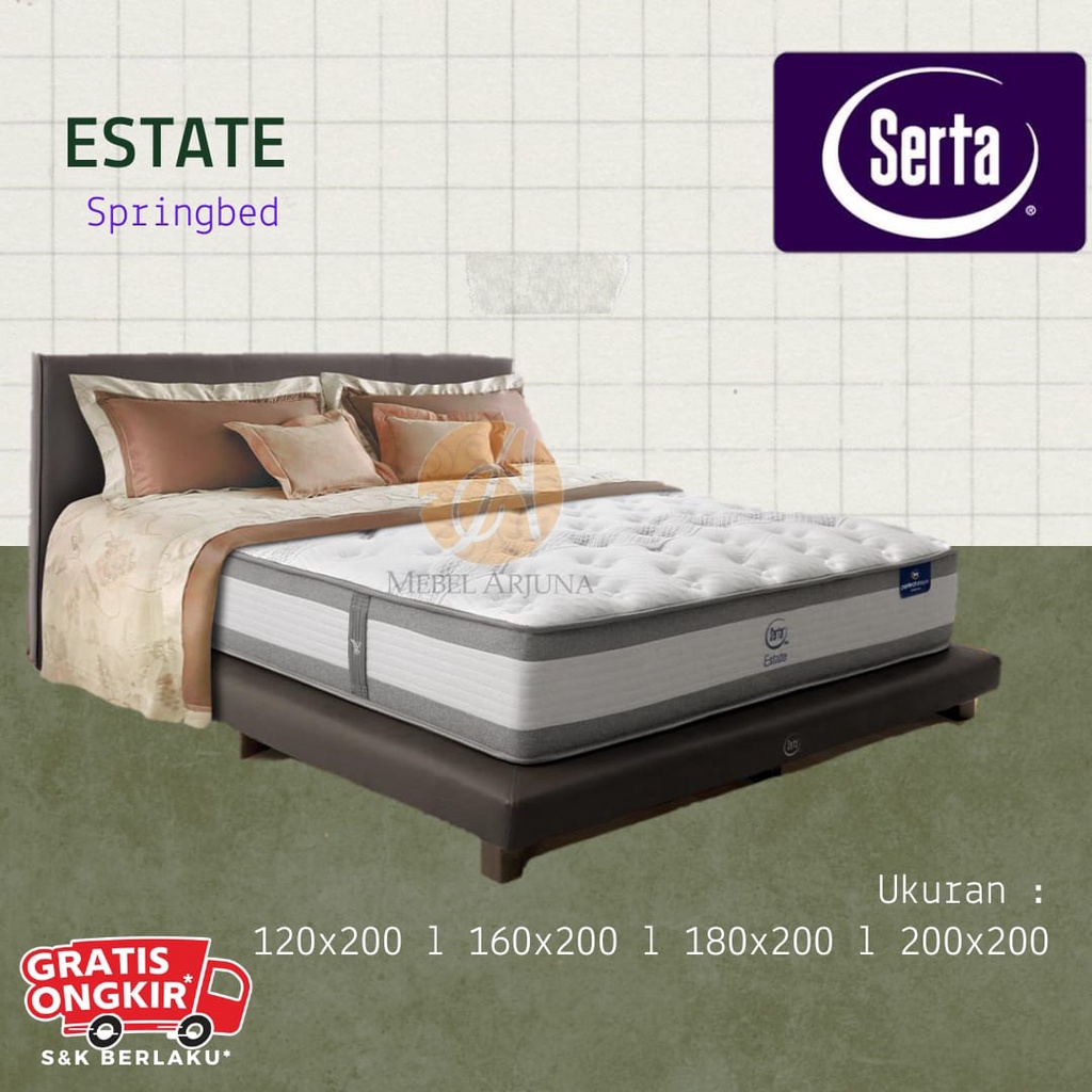 Jual Set Springbed Serta Estate 100 120 140 160 180 200 Promo Murah INVOICE Shopee Indonesia