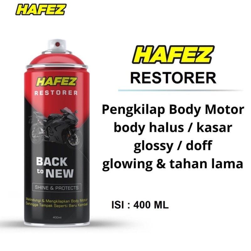 Jual Hafez Restorer Spray Pengkilap Dan Penghitam Body Motor Mobil Shopee Indonesia 8837