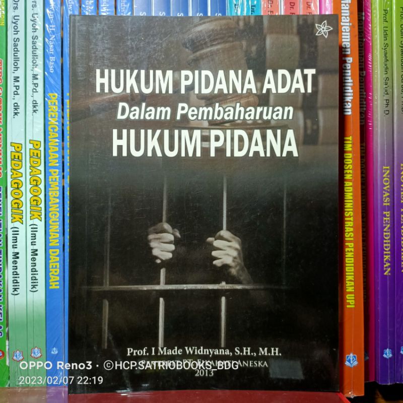 Jual Hukum Pidana Adat Dalam Pembaharuan Hukum Pidana Prof I Made