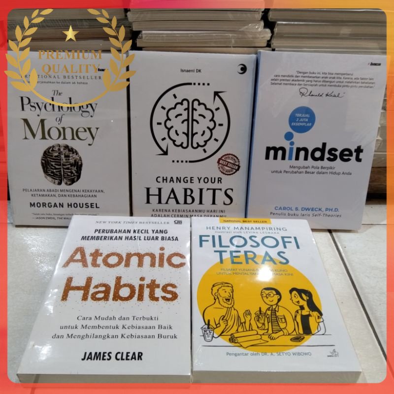 Jual Paket 5 Buku Mindset Filosofi Teras Psychology Of Money