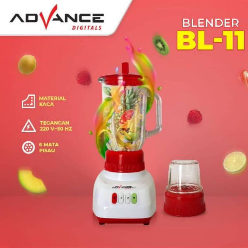 Jual BLENDER ADVANCE BL 11 KOMPLIT DENGAN BLENDER BUMBU, MERAHNYA GAGAH