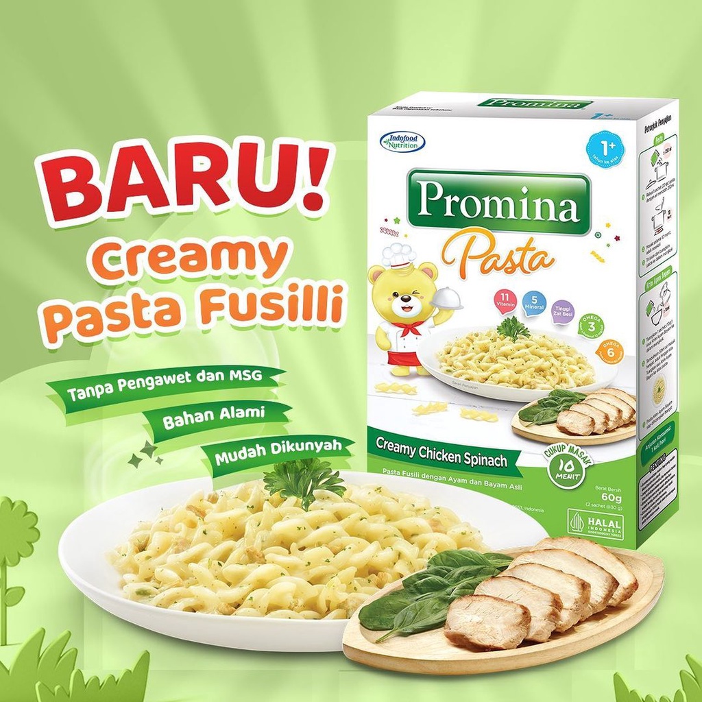 Jual Promina Pasta Creamy Chicken Spinach 60gr | Shopee Indonesia