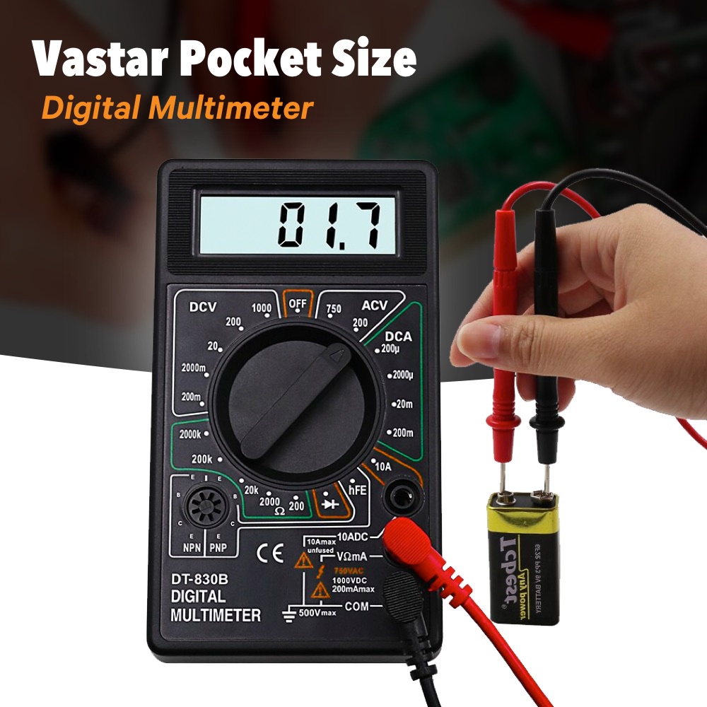 Jual Pocket Size Digital Multimeter Alat Ukur AC DC- DT830B | Shopee ...