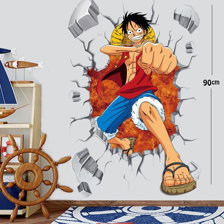 Jual Model Terkini Gm Stiker Dinding Anime Stiker Dinding One Piece Wallstiker Kartun 9442