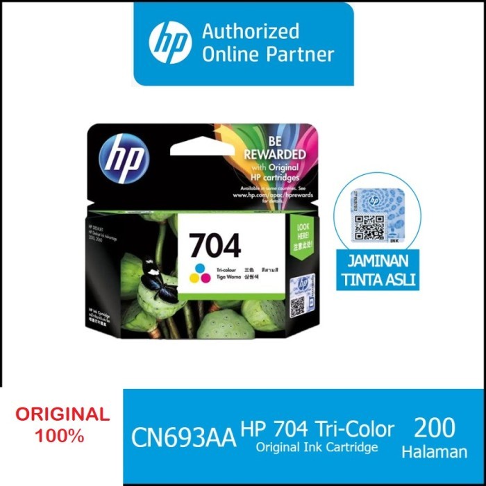 Jual Tinta Catridge Hp 704 Color Original | Shopee Indonesia