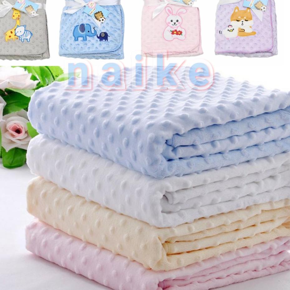 Jual BRANDS FESTIVAL Selimut Bayi Fleece Minky Dot / Baby Blanket ...