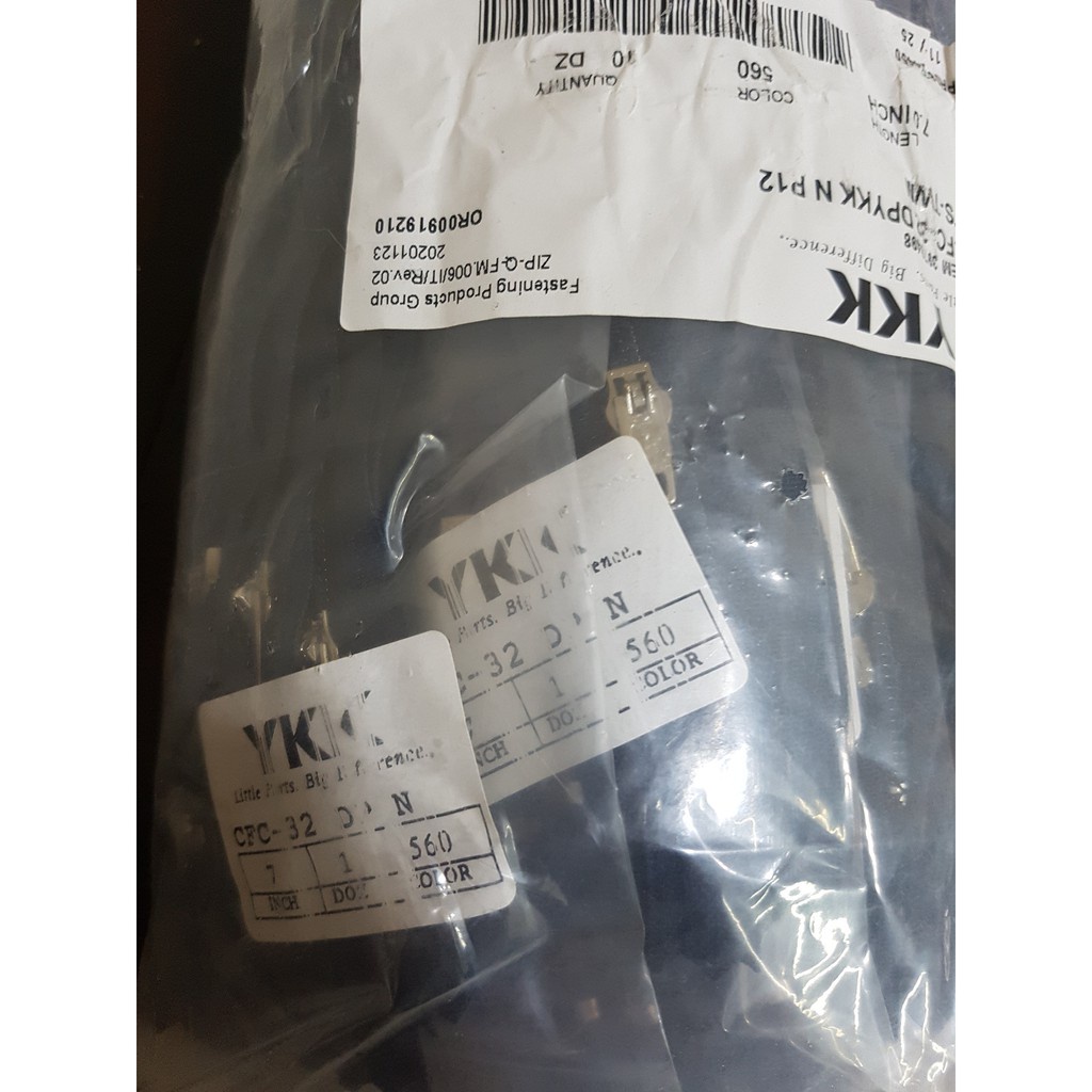 Jual Resleting YKK 7 inch 17.5 cm / RIT YKK CFC 32 17,5 cm Kepala Nikel ...