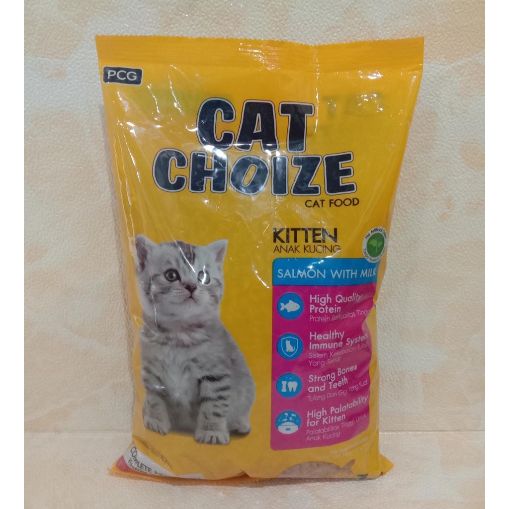 Jual Makanan kucing anakan cat choice kitten Salmon with Milk 1kg ...