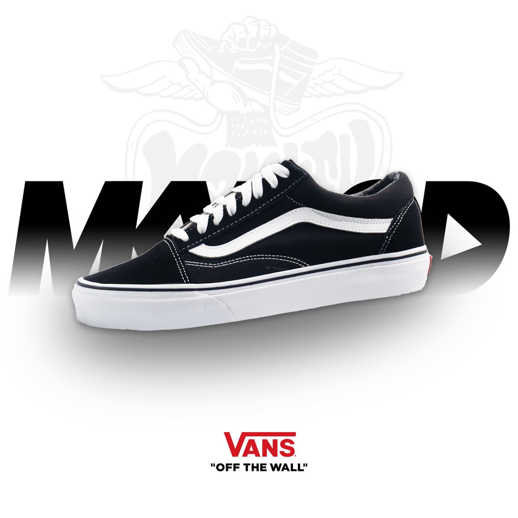 Jual VANS OLD SKOOL CLASSIC BLACK WHITE ORIGINAL | Shopee Indonesia