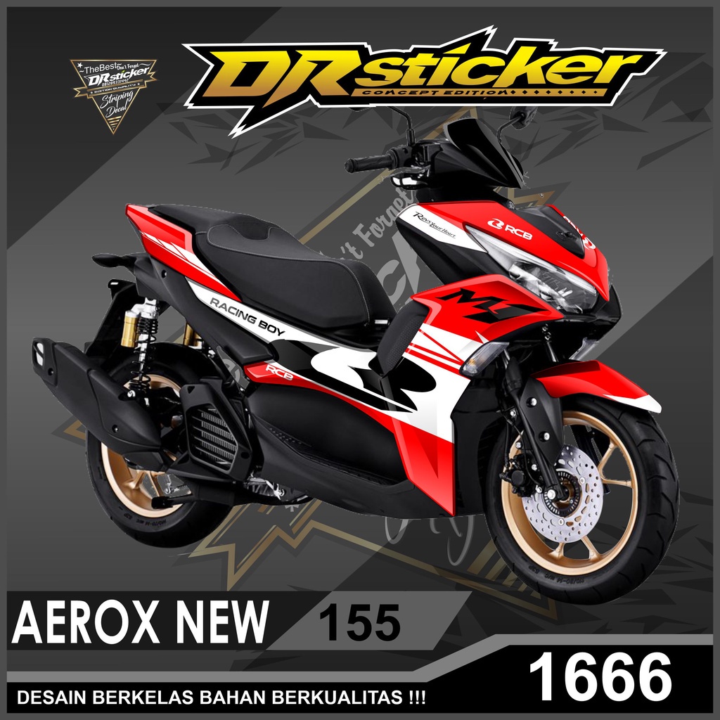 Jual Decal Costum Sticker motor Aerox New 155 Lis Variasi Design Racing ...