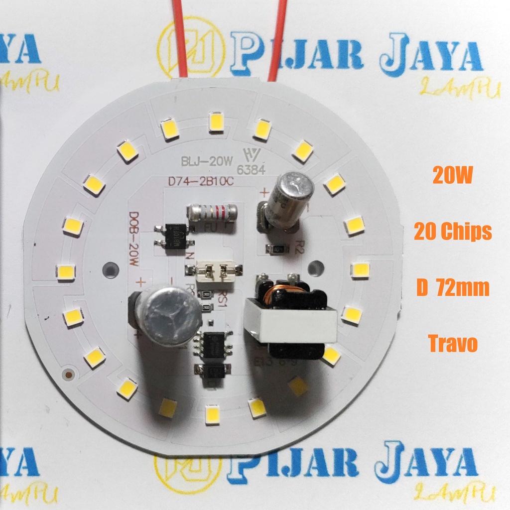 Jual Pcb Led Ac Watt Travo Mesin Lampu Led Ac W Sparepart Lampu Led Ac Modul Mata Led