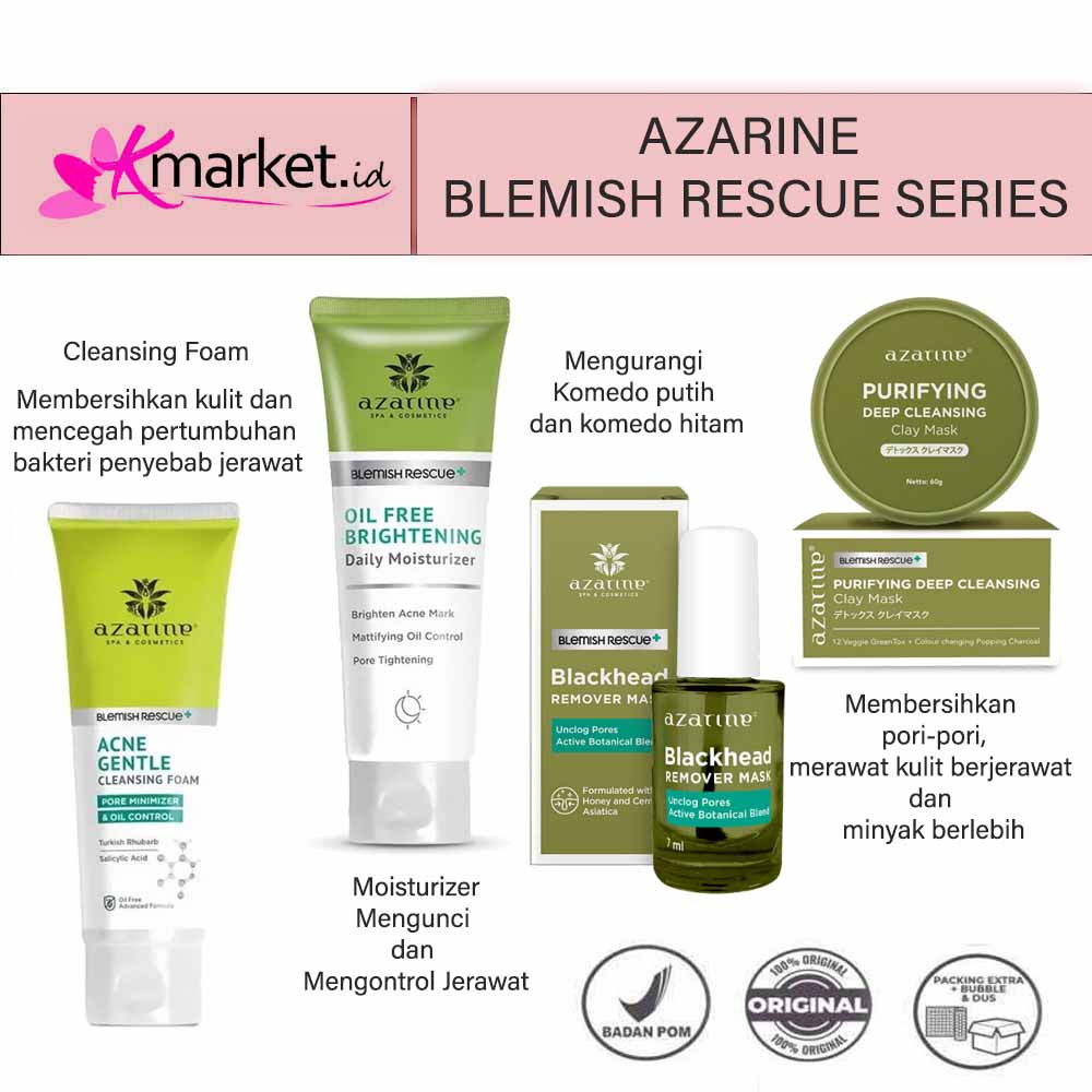 Jual Azarine Acne Cleansing Foam Daily Moisturizer Blackhead