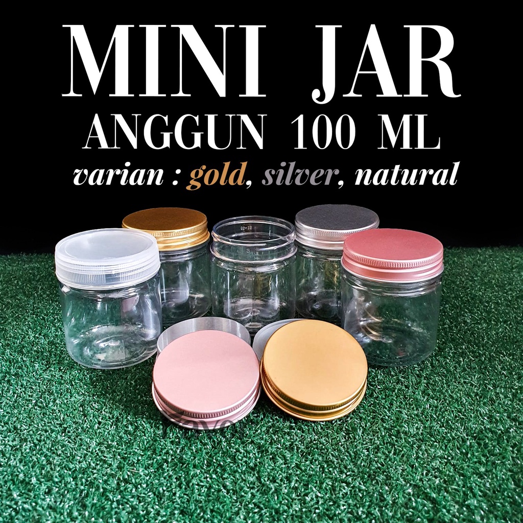 Jual Toples Mini Jar Anggun Natural Gold Silver 100ml Tutup Alumunium Bumbuselaimadu 5476